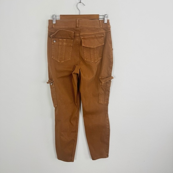 SPANX Stretch Twill High Rise Cargo Skinny Pants in Honey Glow Size Large - Picture 3 of 9